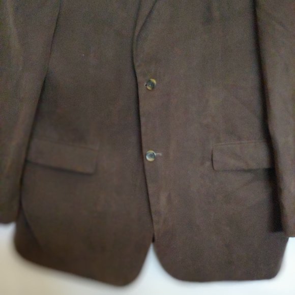 Andrew Fezza Mens Brown Blazer Sport Jacket Baxter Suede 46L - Picture 7 of 14